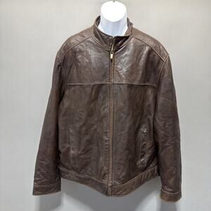 Pelle Studio Jacket Men's Extra Large Brown 100% Leather Bikercore Outdoor Rock